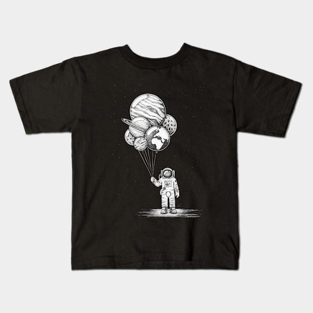 Astronaut Kids T-Shirt by Kyra_Clay